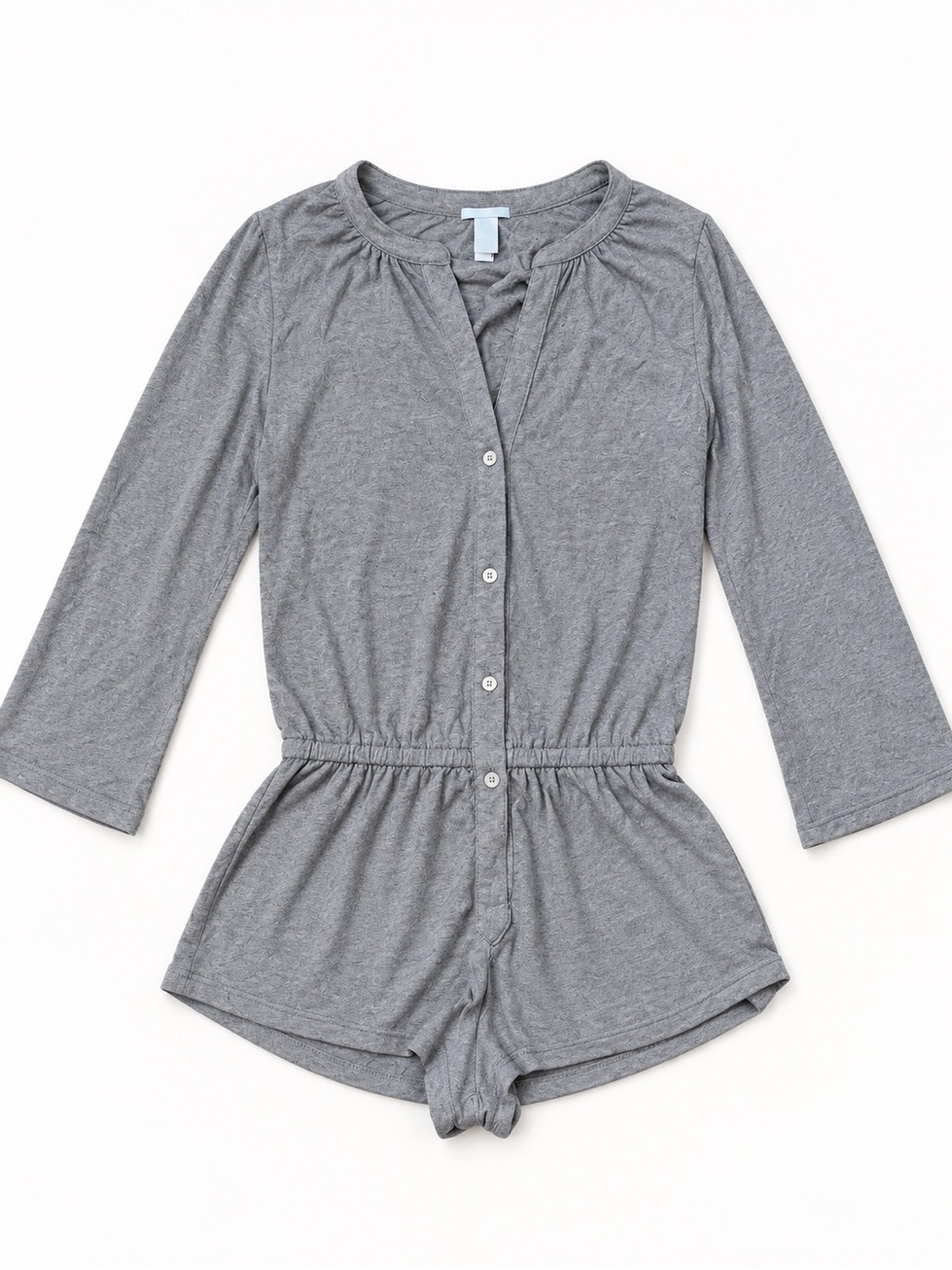 Eberjey Gisele 3/4 Sleeve Sleep Romper (or Teddy) in Heather Grey